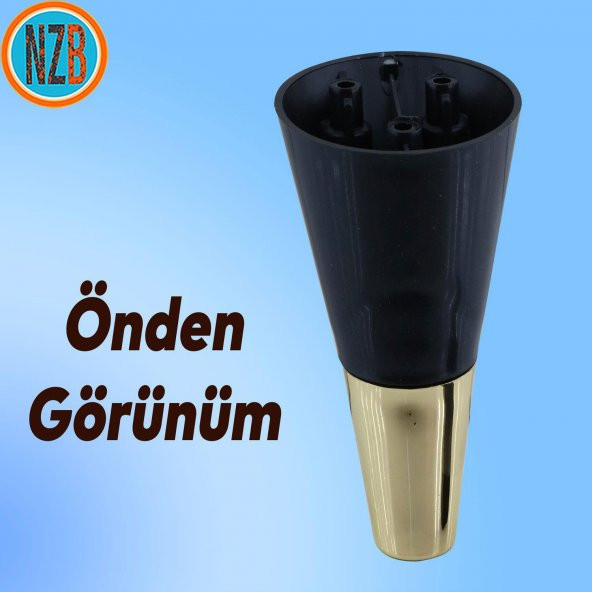 Mobilya Kanepe Çekyat Sehpa TV Ünitesi Baza Koltuk Ayağı Siyah Gold Renk 12 cm Ayak - 5