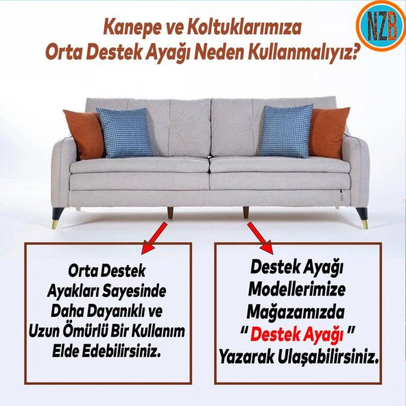 Mobilya Kanepe Çekyat Sehpa TV Ünitesi Baza Koltuk Ayağı Siyah Gold Renk 12 cm Ayak - 6