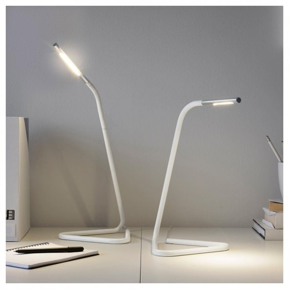 Led'li Çalışma-Masa Lambası MeridyenDukkan Beyaz Renk Modern-İnce Tasarım - 4