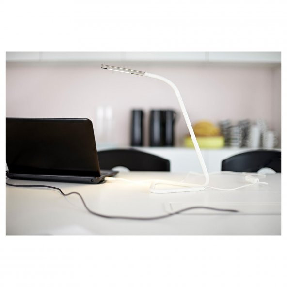 Led'li Çalışma-Masa Lambası MeridyenDukkan Beyaz Renk Modern-İnce Tasarım - 7
