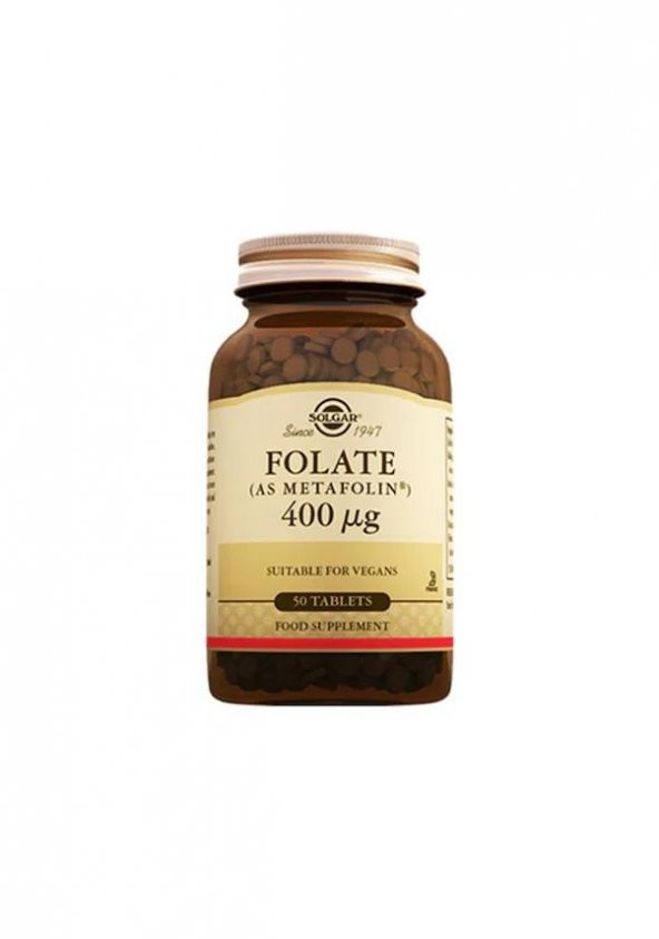 Solgar Folate 400 mg 50 Tablet 033984019409