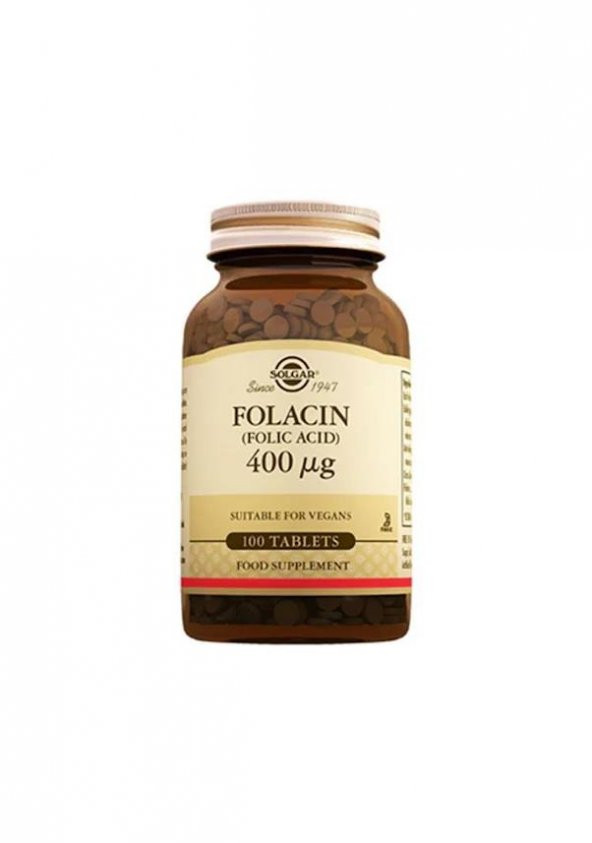 Solgar Folic Acid 400 mcg 100 Tablet 033984010802