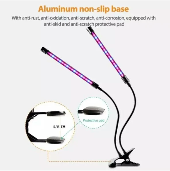 Tam Spektrum LED Işık Bitki Büyütme 5V USB 40W Zaman ve Renk Ayarı - 12