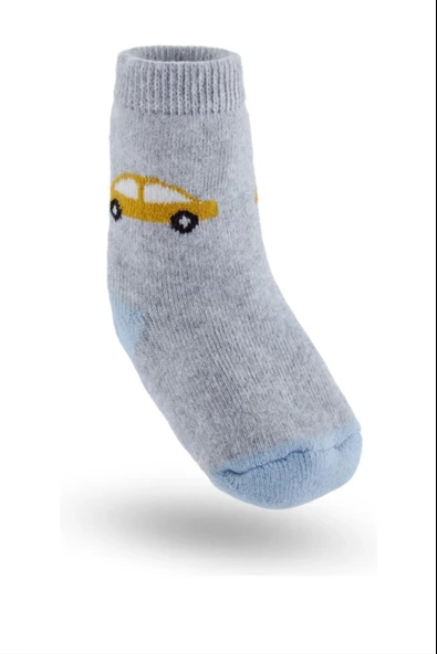 Diş Kaşıyıcılı Havlu Bebek Çorap 652 - 3