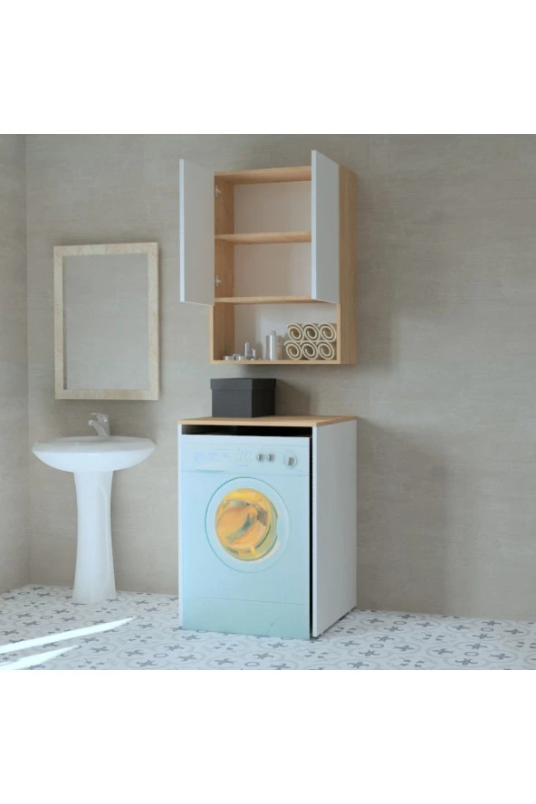 Mobilique Çamaşır Makinesi Dolabı - 3