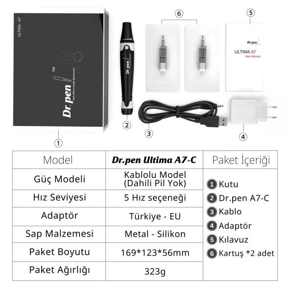 Dr.pen Ultima A7-C Dermapen Cihazı - Resim 7