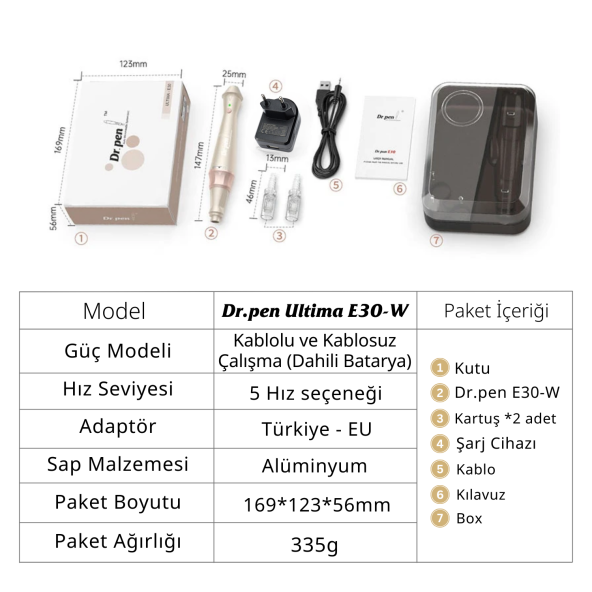 Dermapen ve Kalıcı Makyaj Cihazı Ultima E30-w Kablolusuz Şarjlı - Resim 3