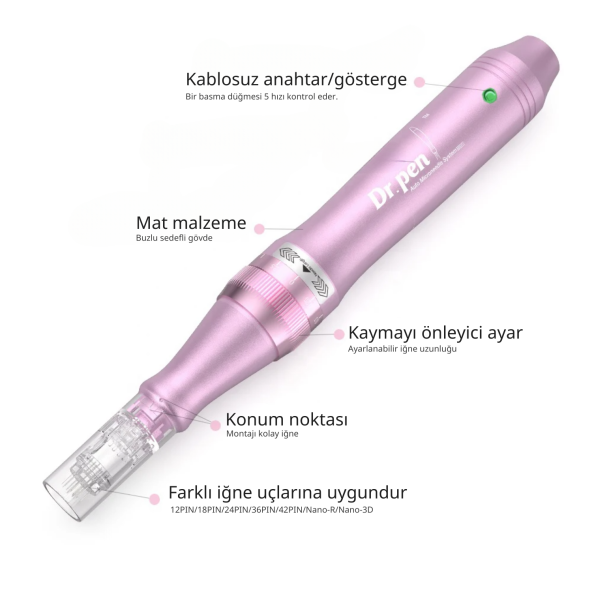 Dr pen M7-W Kablolusuz Şarjlı Dermapen Cihazı Ve Kalıcı Makyaj Cihazı - 2