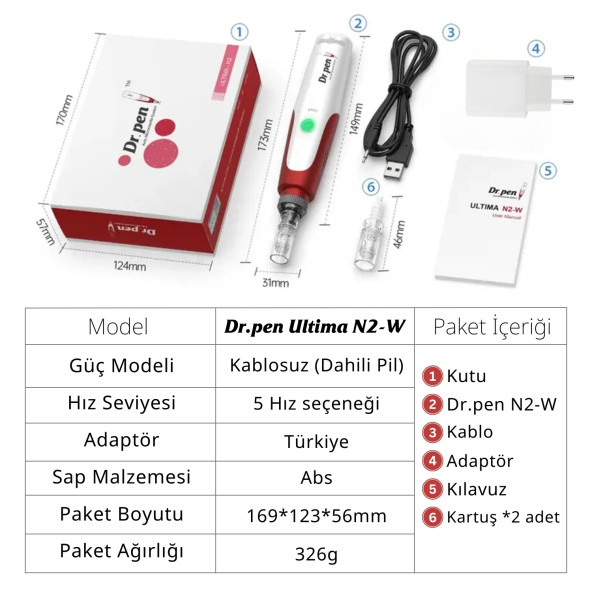 Dr pen Ultima N2 W Kablosuz - Resim 4