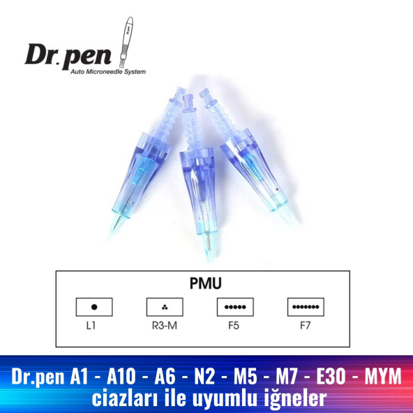10 Adet 5F Pin Iğne Dermapen A1-a6-e30-n2-m5-m7-mym Cihazlarına Uyumludur. - 2