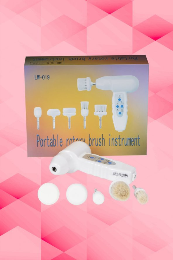 Portable Electronic Yüz Temizleme Seti Adaptörlü Frimatör Brush Fırça