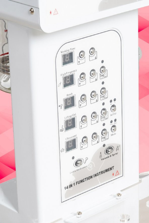 14+1 Cilt Bakım Ozon,Buhar,Işıklı Büyüteç,Yüksek Frekans,Galvanic,Vakum,Sprey,Lifting,Frimatör... - 2