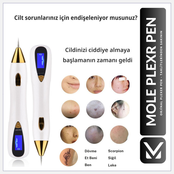 Plazma  Pen Çil-Ben-siğil Ve Leke Çıkartma Cihazı.Gold Plazma Pen 9Level Çalışma Ayarı Bulunmaktadır - 2