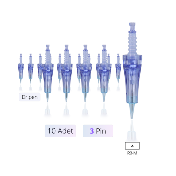 Dr pen 10 Adet 3rl Dr.pen-m5-m7-mym-a6-a1 Uyumlu Kalıcı Makyaj İğnesi