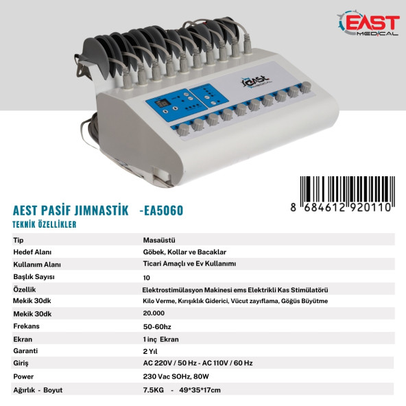 Pasif Jimnastik Yeni Model 4 Programlı EMS Body Slimming Electro Stimulation - 6