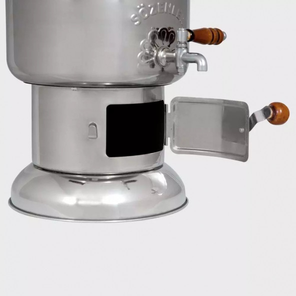 Sözenler Ks14 (6 Lt) Krom Kömürlü Semaver (Porselen Kulp) - 3