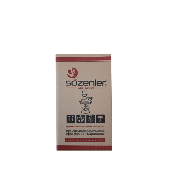 Sözenler Ks14 (6 Lt) Krom Kömürlü Semaver (Porselen Kulp) - 6