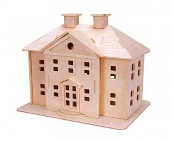 Ahşap Villa Maketi De-monte Birleştir Oluştur 2 Plakalı - 2