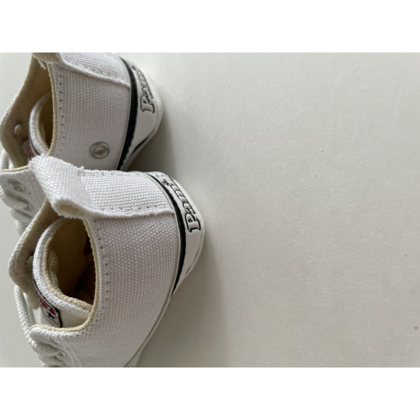 0-6 Ay Kız / Erkek Bebek İlk Adım Spor Ayakkabısı Beyaz Converse Modeli - 5