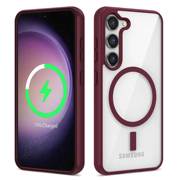Vendas Samsung S23 Uyumlu Ege Serisi Magsafe Wireless Şarj Özellikli Silikon Kılıf - 7
