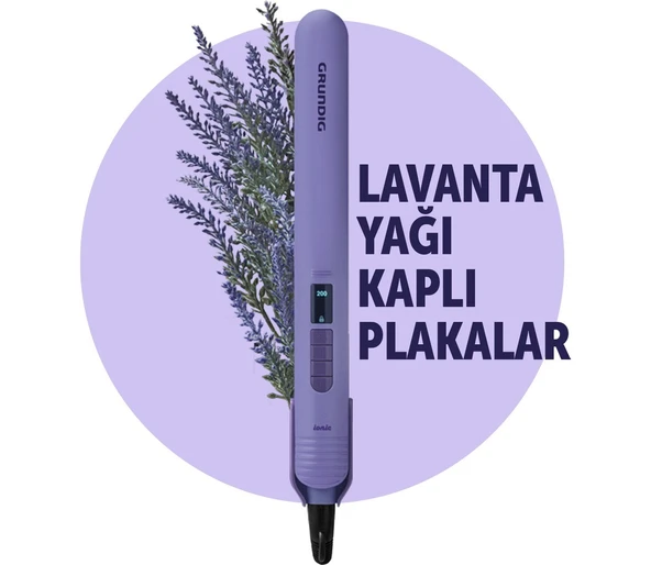 Grundig HS 7032 Botanika Lavanta Yağ Terapisi Saç Düzleştirici