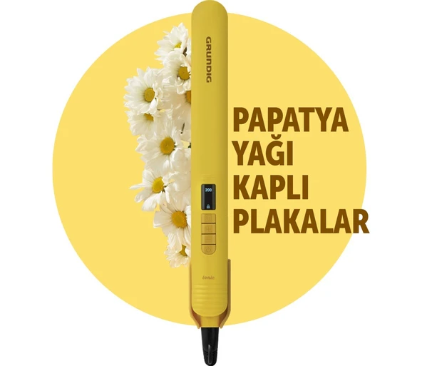 Grundig HS 7033 Botanika Papatya Yağ Terapisi Saç Düzleştirici