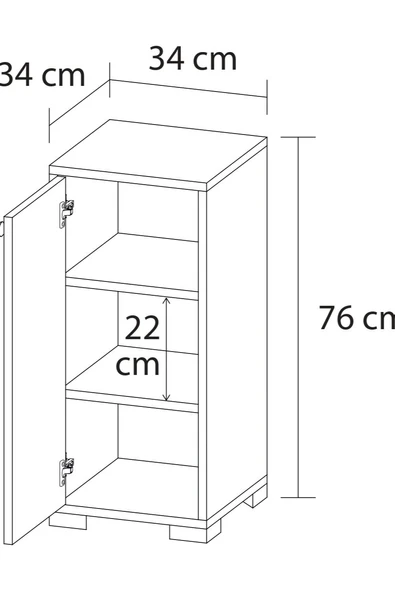 Mobilique Çok Amaçlı Mini Dolap 34 - Resim 5