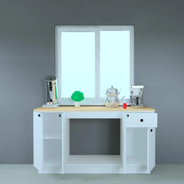 Mobilique 160 Cm Alt Dolap Beyaz - 4