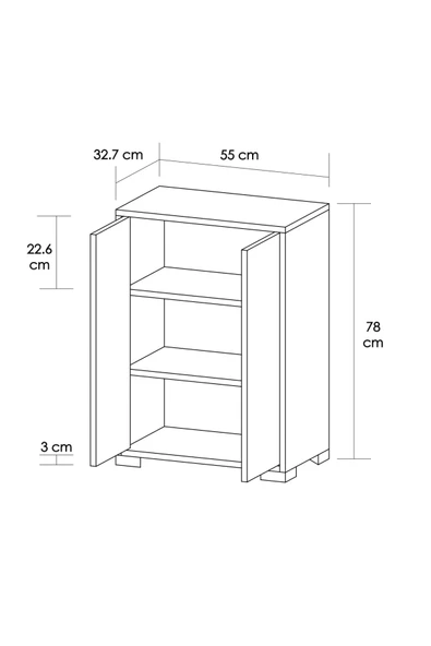 Mobilique Çok Amaçlı Leydi 3 Raflı Ayakkabılık - 3