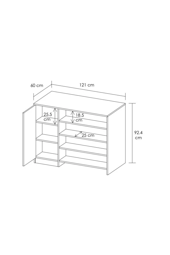 Mobilique Ada Beyaz Çok Amaçlı Mutfak Dolabı - 4