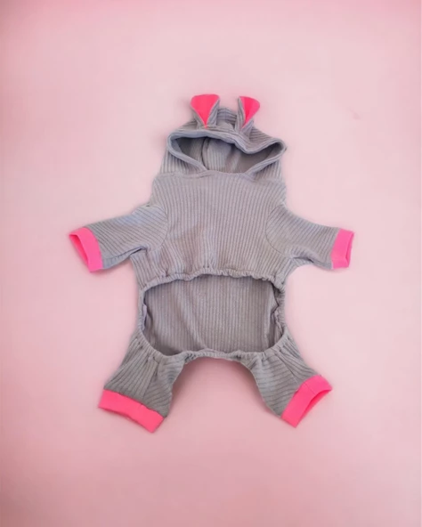 Sweet Bunnyy Kulaklı Kedi Tulumu, Kedi Kıyafeti - Resim 8