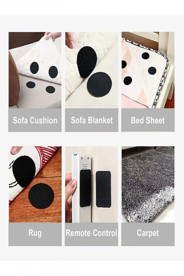 50Li Halı Kilim Koltuk Örtüsü Sabitleyici Kaydırmaz Cırt Yıkanabilir Kendinden Yapışkanlı Ped 5 CM - 6