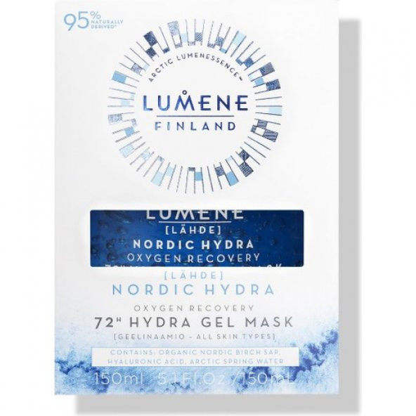 Lumene Oxygen Recovery 72H Hydra Gel Mask - 72SA Nemlendirici Oksijen Maskesi 150ML - 4