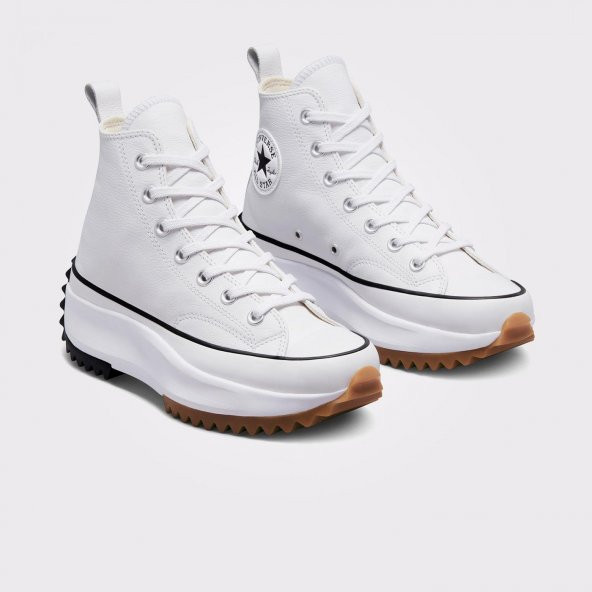 Converse Run Star Hike Canvas Platform Kadın Beyaz Sneaker Ayakkabı 166799C - 3