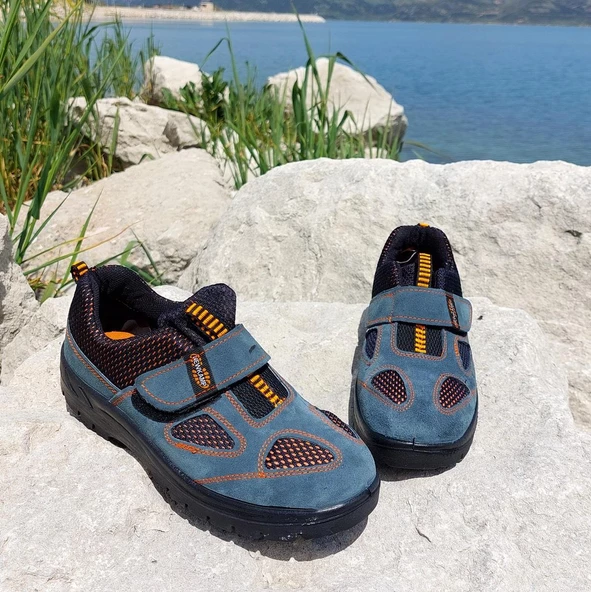 Newkamp Gri Cırtlı Çelik Burunlu İş Güvenlik Ayakkabı - 10