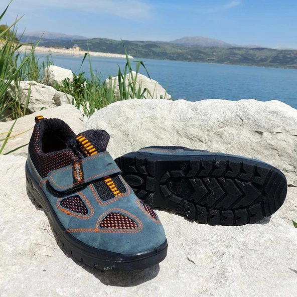 Newkamp Gri Cırtlı Çelik Burunlu İş Güvenlik Ayakkabı - 11