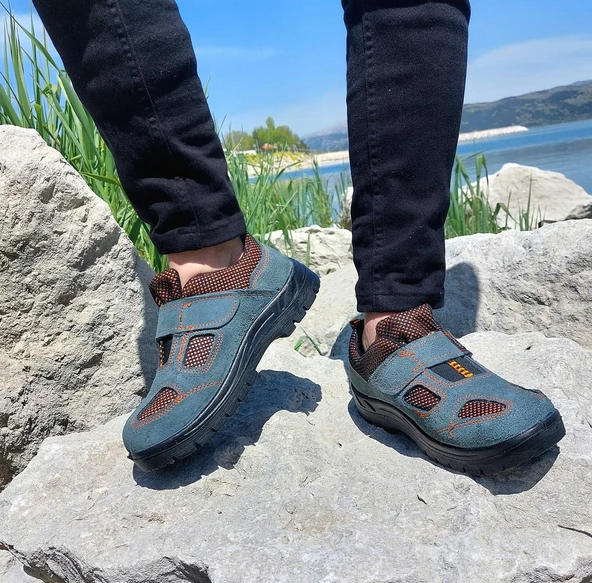 Newkamp Gri Cırtlı Çelik Burunlu İş Güvenlik Ayakkabı - 4