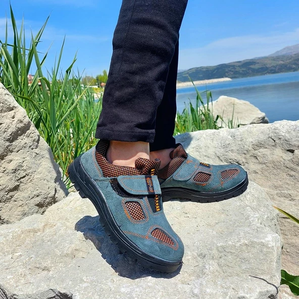 Newkamp Gri Cırtlı Çelik Burunlu İş Güvenlik Ayakkabı - 5