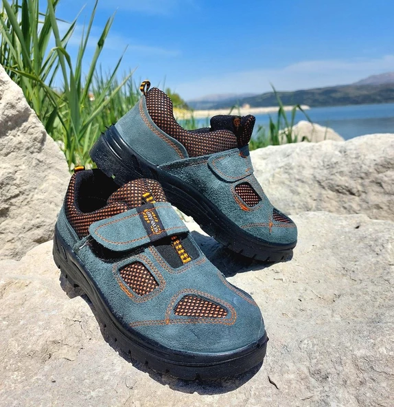 Newkamp Gri Cırtlı Çelik Burunlu İş Güvenlik Ayakkabı - 7