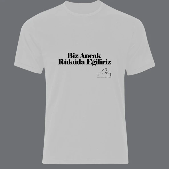 Recep Tayyip Erdoğan Baskılı T-shirt  BEYAZ S