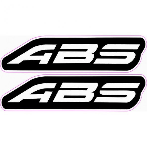 MOTOSIKLET ABS YAZISI 7 CM SİYAH