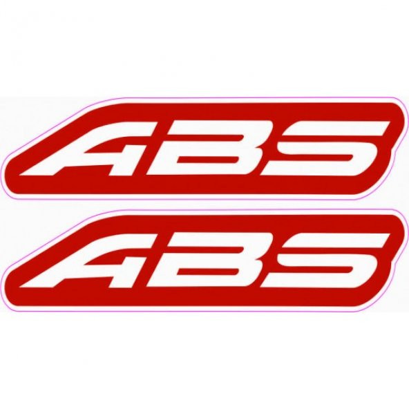 MOTOSIKLET ABS YAZISI 7 CM KIRMIZI