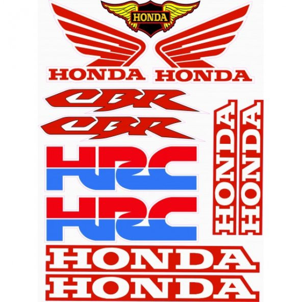 HONDA CBR STİCKER ETİKET SETİ HRC A4 BOY