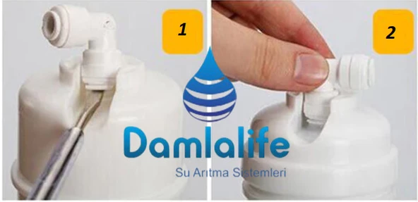 Damlalife 4 Lü Su Arıtma Cihazı Inline Filtre Seti - Resim 5
