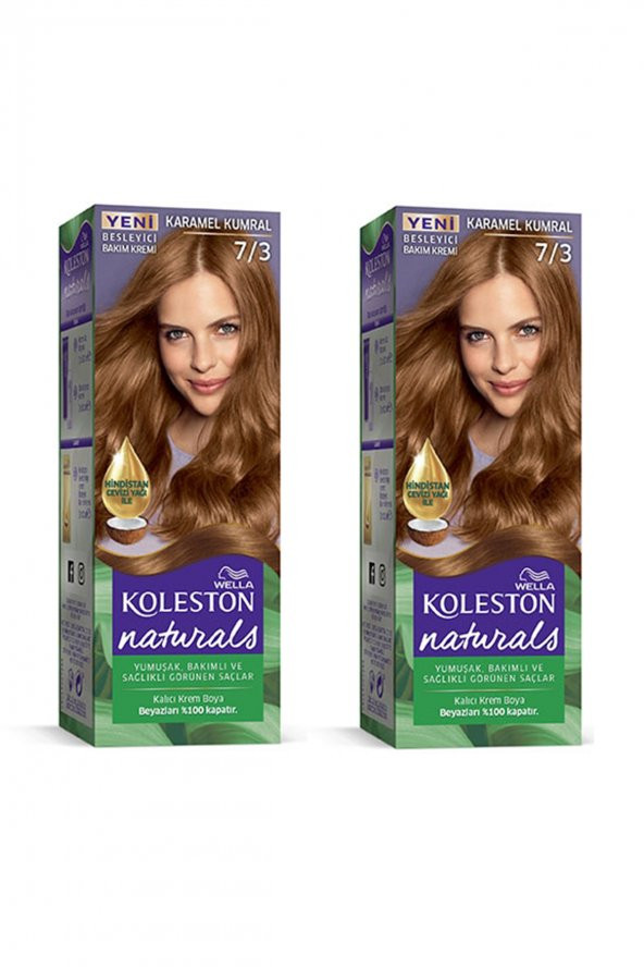 Naturals Saç Boyası Karamel Kumral 7/3 2x Paket - 1