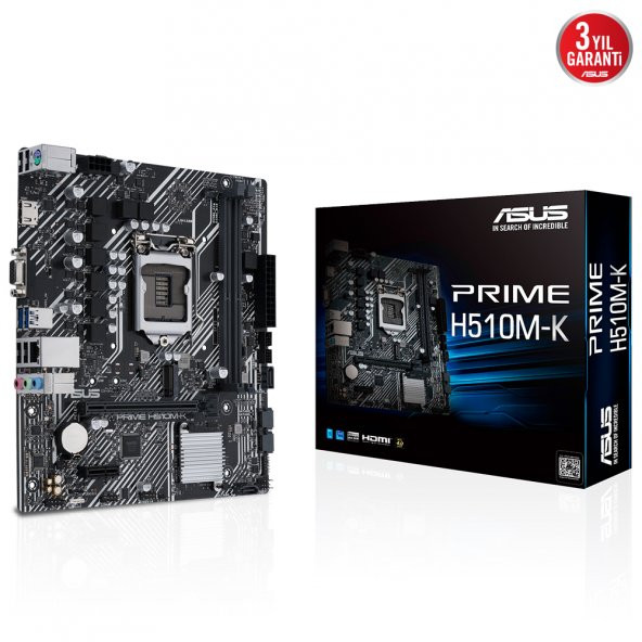 PRIME H510M-K 1200p DDR4 3200MHz (OC) mATX HDMI/D-SUB(VGA)