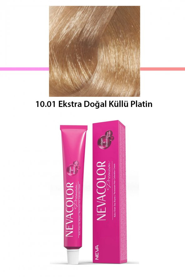 Premium 10.01 Ekstra Doğal Küllü Platin - Kalıcı Krem Saç Boyası 50 g Tüp - 1
