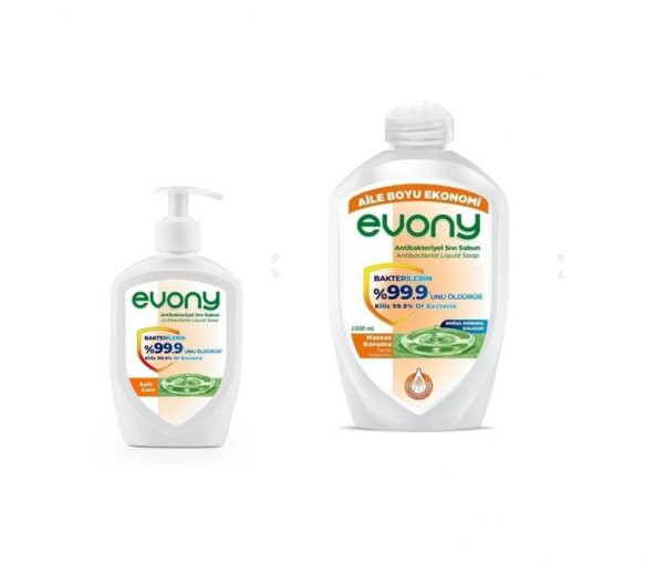 Evony Antibakteriyel Sıvı El Sabunu Soft Care 700ml + 1500ml