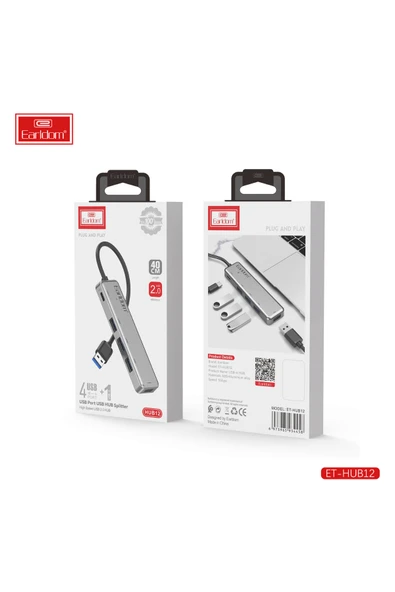 Fuchsia USB 3.0 Portlu Type-C Hub Çoklayıcı Adapter - Resim 6