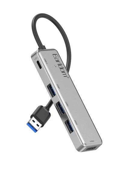 Fuchsia USB 3.0 Portlu Type-C Hub Çoklayıcı Adapter ürün görseli 1